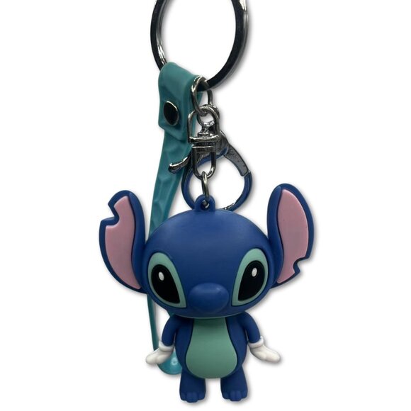 Disney Stitch Character Keychain, 4 Inch Blue Figure with Teal Strap - Picture 1 of 4